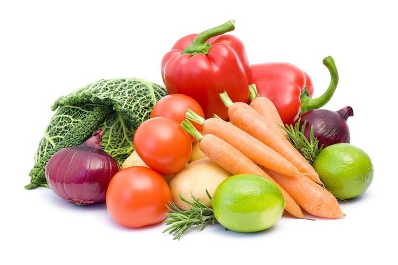 Różne warzywa - dieta drugiego dnia diety „6 płatków